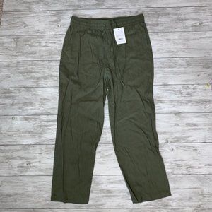 Theory Green Cortlandt Pull On Pants Large